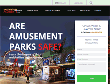 Tablet Screenshot of amusementparkaccidents.com
